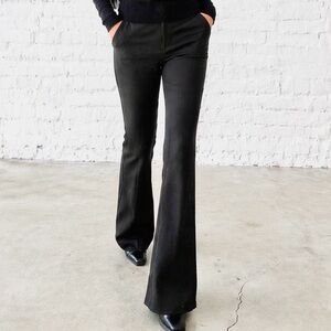 Good American Kardashian Classic Black Women's Scuba Flare Pants 12